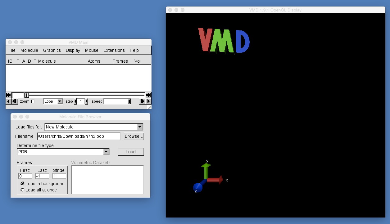 Image of file already chosen to open