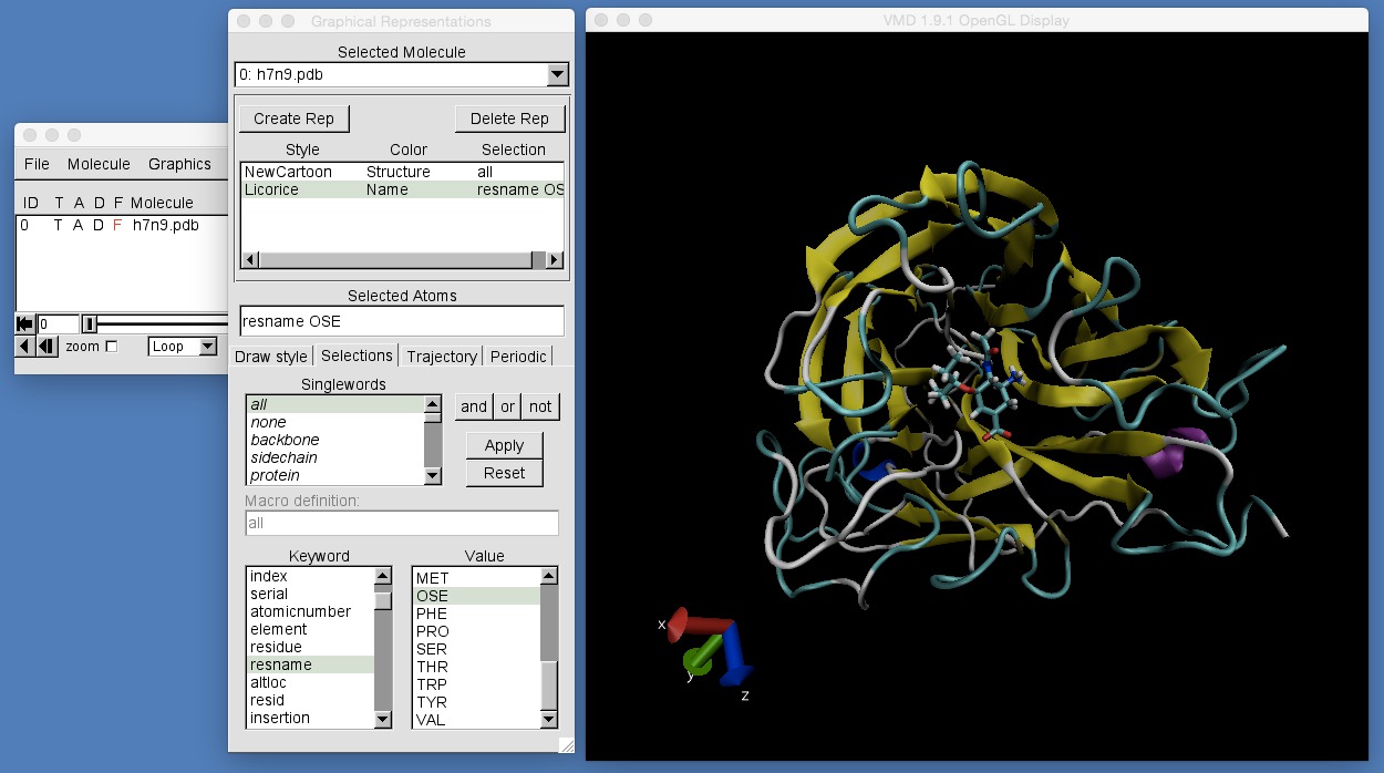 Image showing possible resname selections