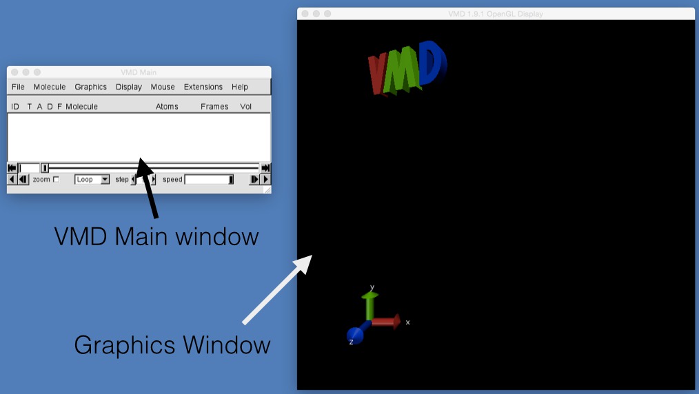 Image of VMD loaded