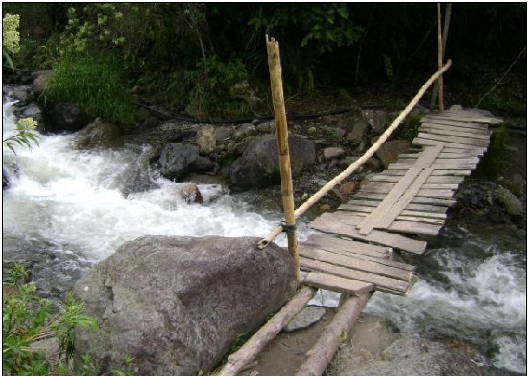 Image of a simple wooden bridge